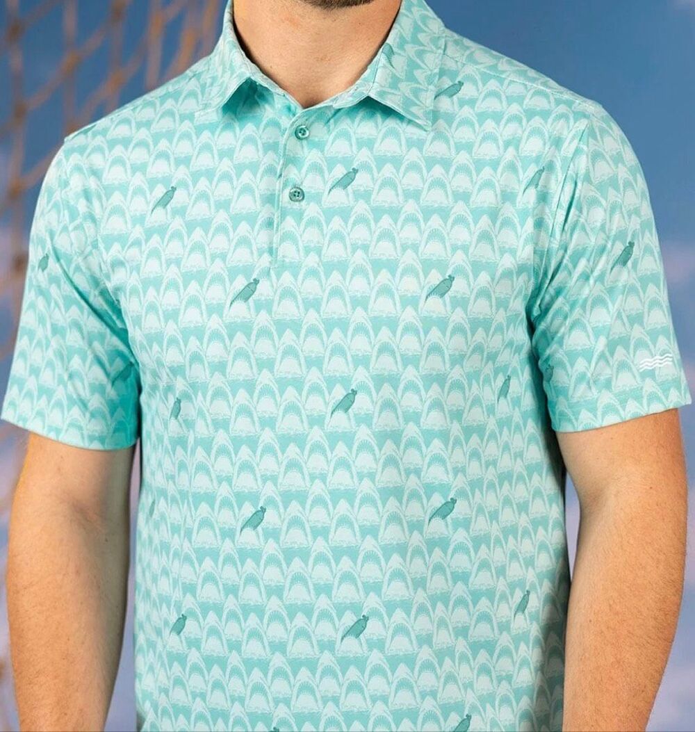 Breakfast Balls X Jaws Men's Smile You Son of A…  All-Day Polo Golf Men’s Medium